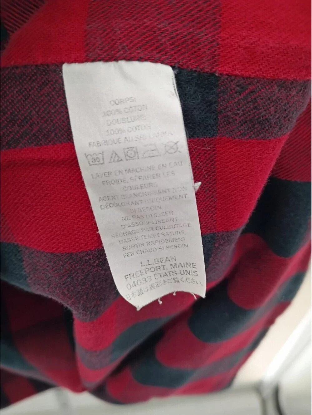 L.L. Bean Men's Flannel Lined Shirt Mens Medium Black Button-Up Shacket Workwear